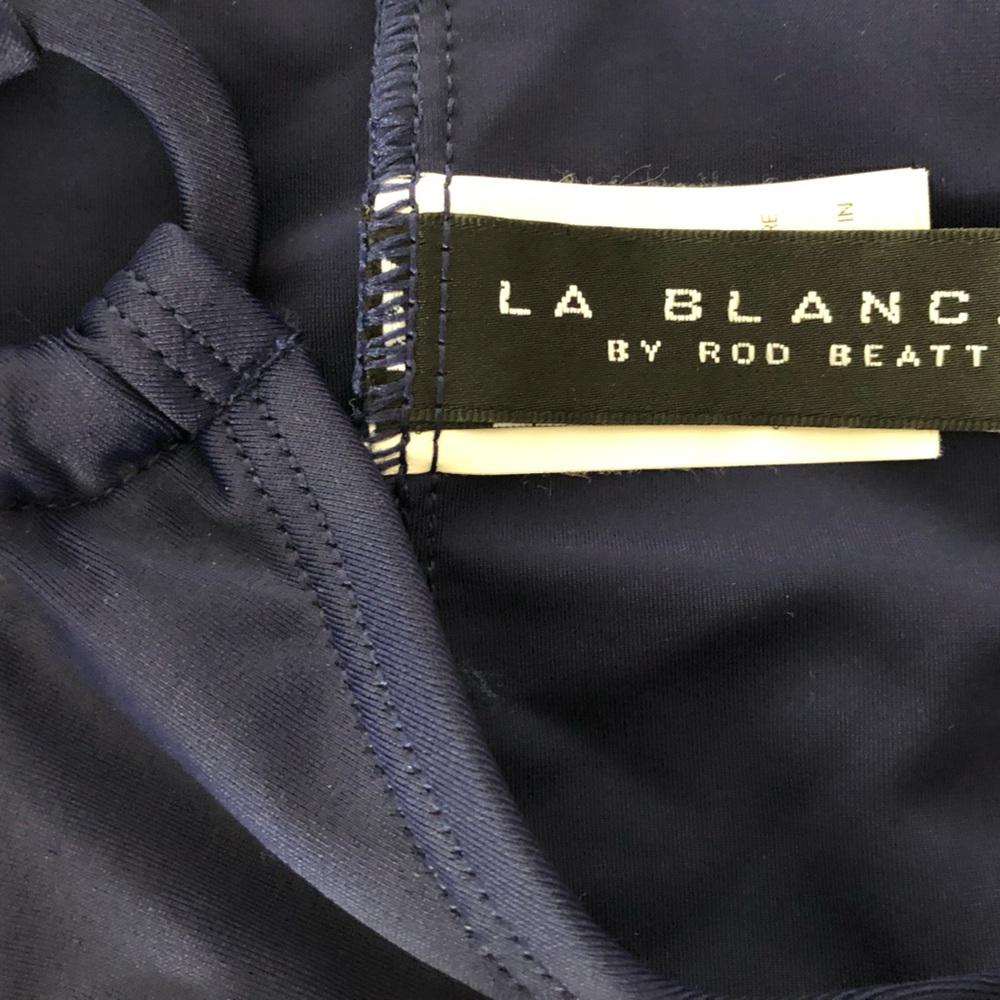 La Blanca Bikini Bottoms O-Ring Navy Blue Size 4 - Picture 5 of 7